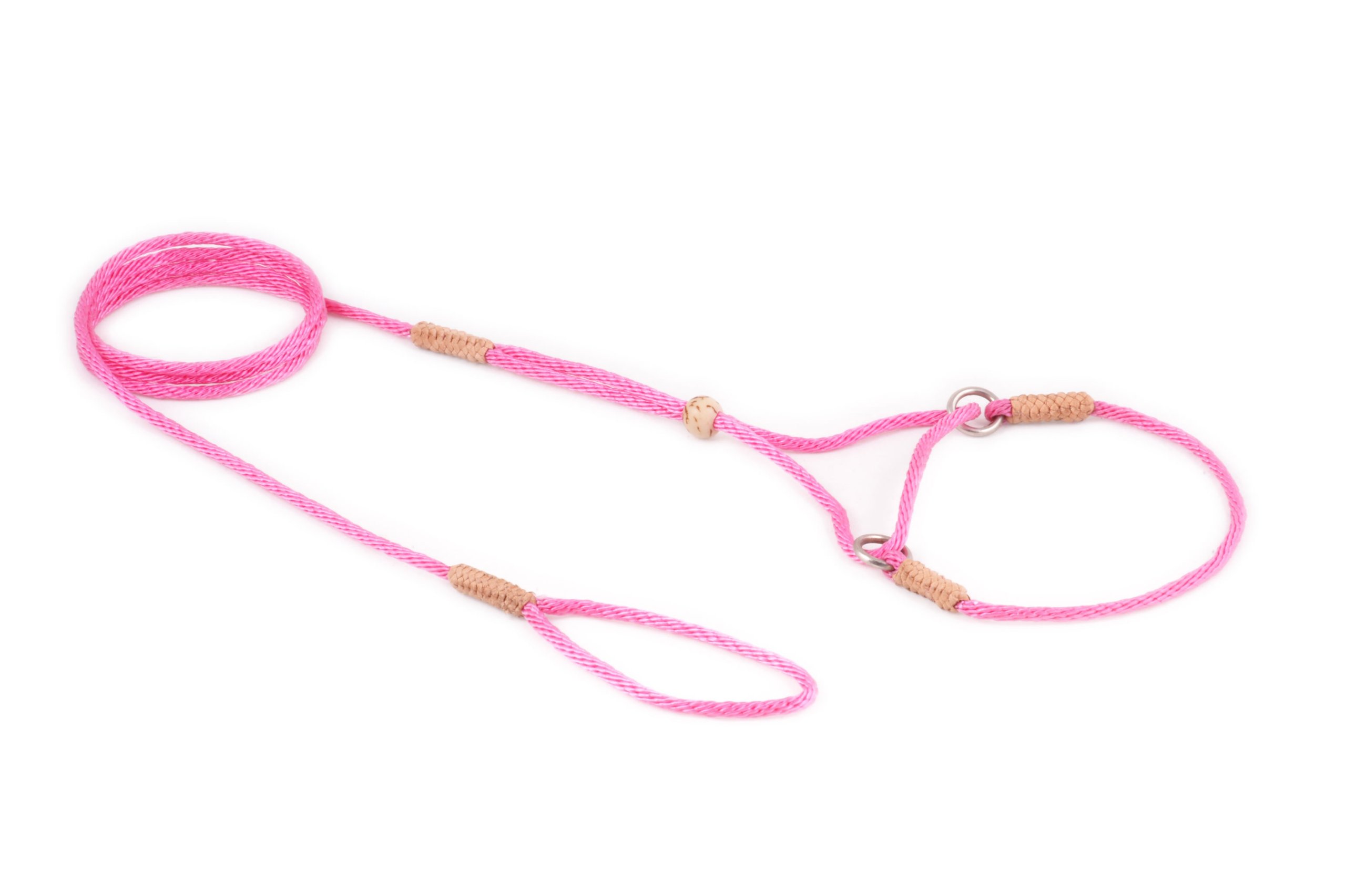 Alvalley Martingale Dog Leash with Collar - Soft Nylon Training Leash for Small & Medium Dogs - Includes Tagua Bead Stopper - Adjustable for Comfort & Control - Ideal for Walking, Training & Outdoor Adventures