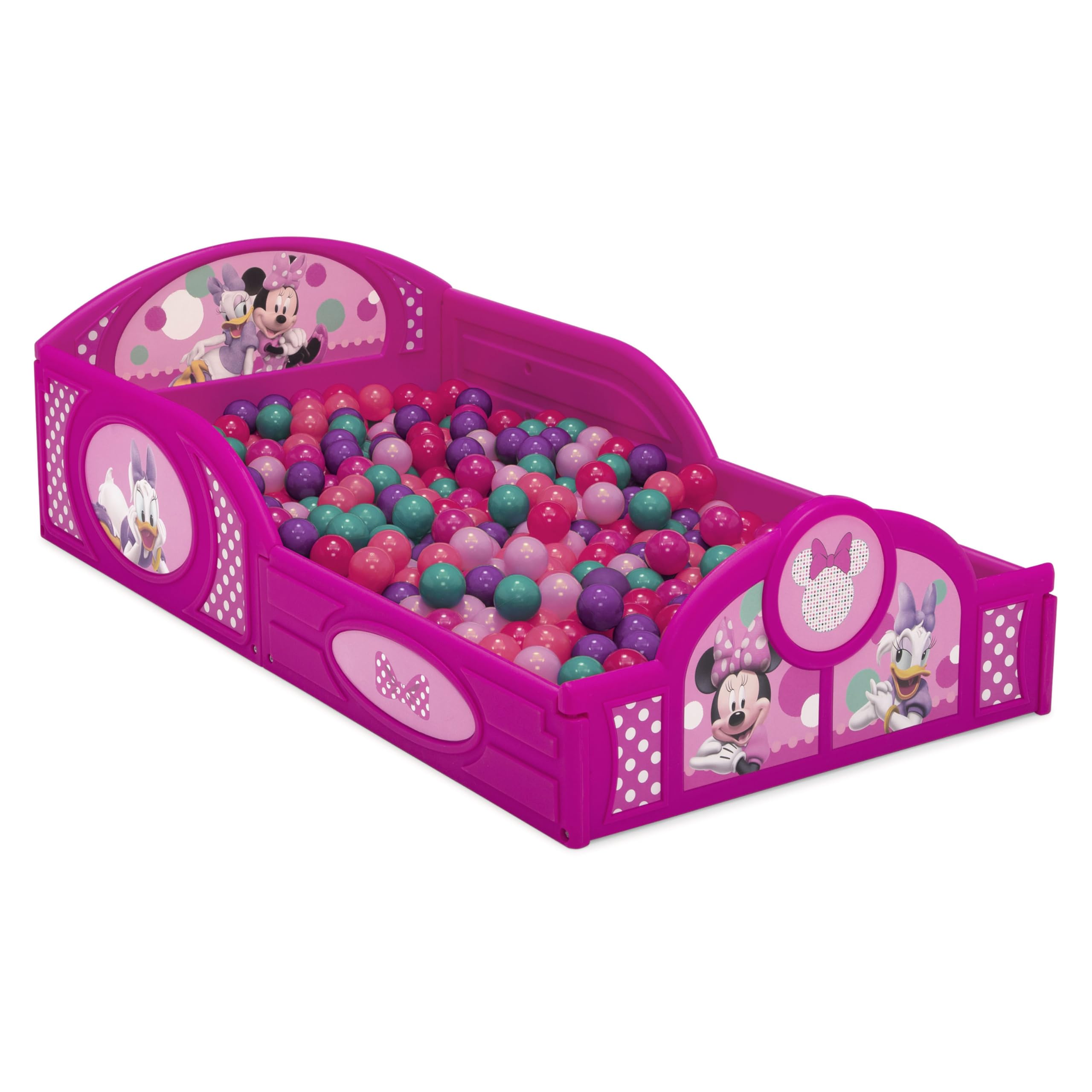 Delta Children Disney Minnie Mouse 4-Piece Toddler Bedroom Set - Toddler Bed, Table, Chair & Toy Box in Pink | Perfect for Girls' Room Decor & Playtime Fun