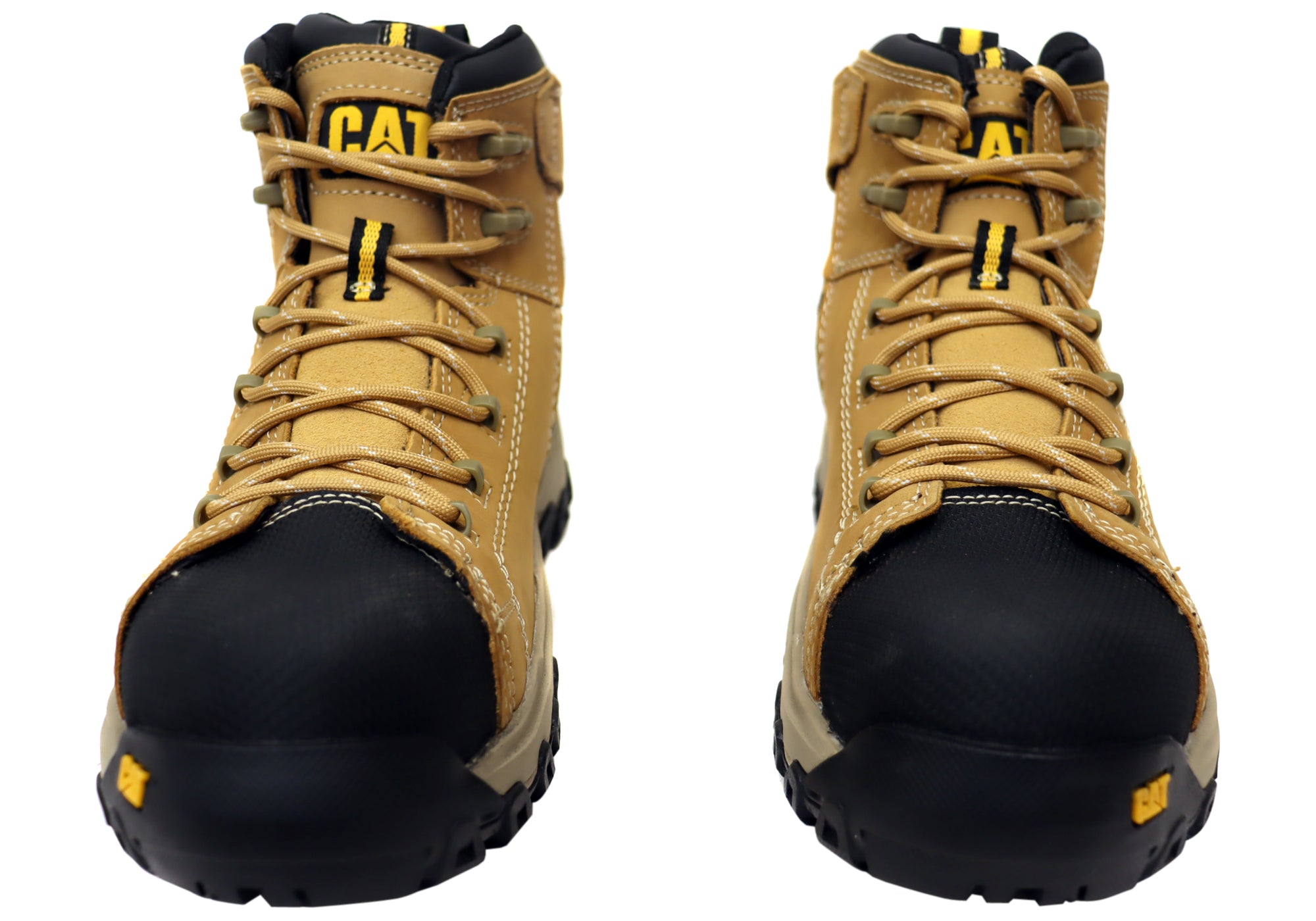 Caterpillar Men's Leather Threshold Waterproof Composite Toe Work Boots - Durable Safety Shoes for Construction, Hiking & Outdoor Work