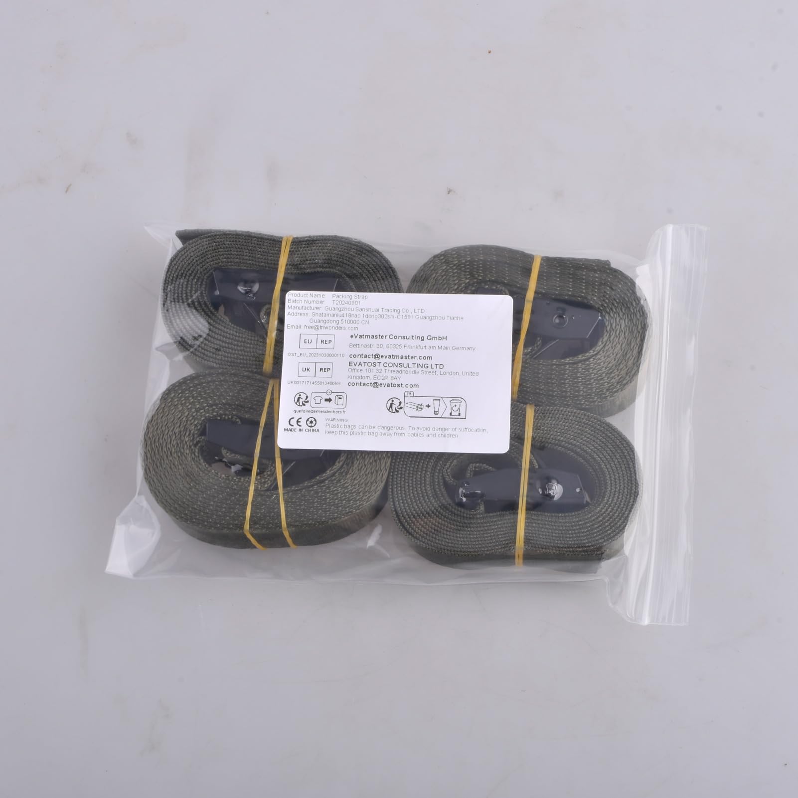 TRIWONDER Heavy Duty Tie Down Straps - 4PK 1