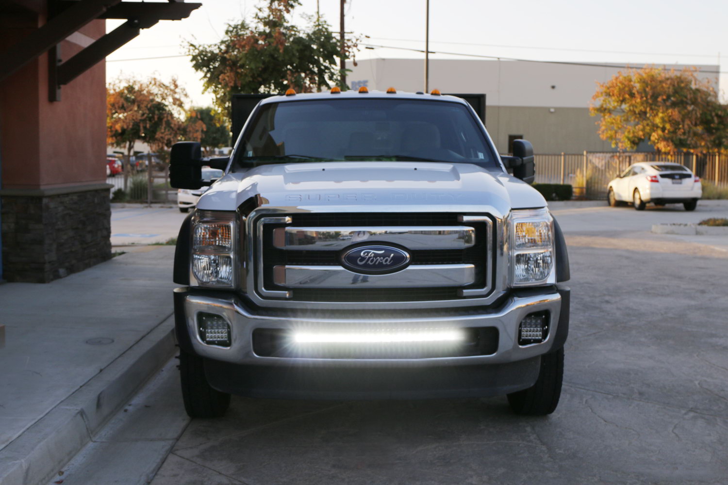 150W 30-Inch CREE LED Light Bar with Lower Bumper Bracket & Wiring Harness for 2011-2016 Ford F250 F350 Trucks - Off-Road, Fog, Work Light for Night Driving & Outdoor Adventures