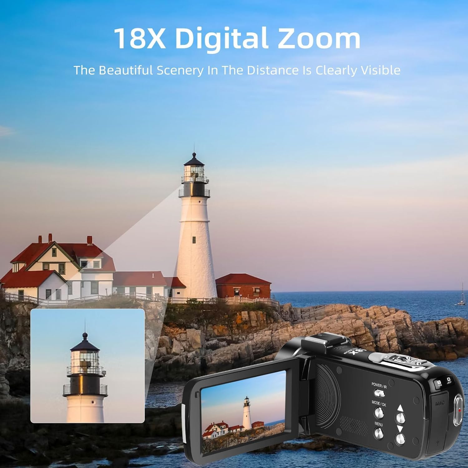ORDRO B320 Full HD 1080P 30MP Digital Camcorder with IR Night Vision, 3.0