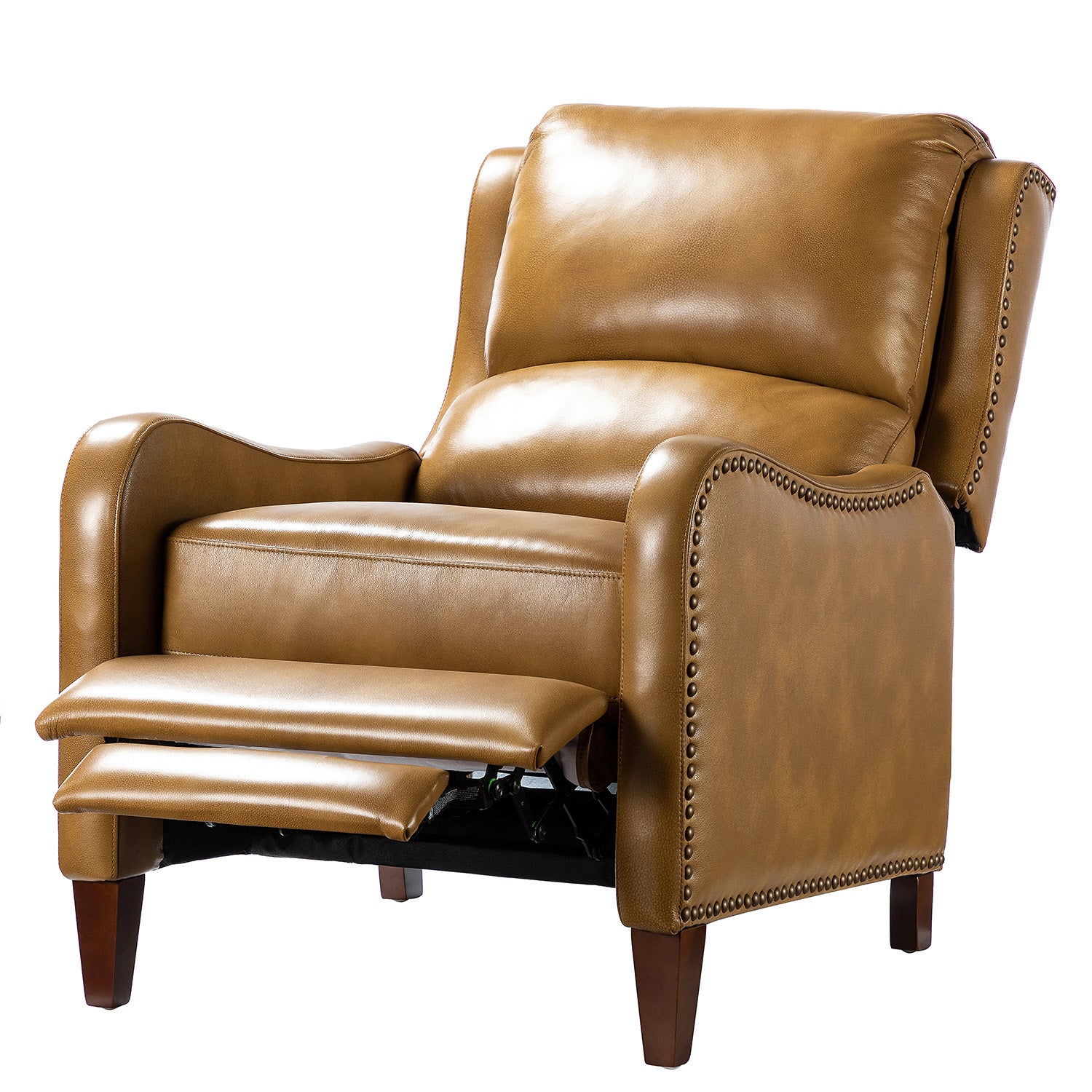 Deliat Genuine Leather Recliner Chair - Premium Comfort for Living Room, Home Theater & Office - Adjustable Footrest & Lumbar Support - Brown PU Leather Sofa for Relaxation & Entertainment