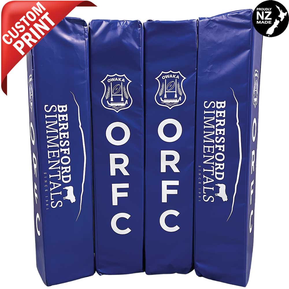 Custom Printed Rugby Goal Post Protector Pads - Durable Safety Padding for Rugby Posts - Perfect for Training, Matches & Field Protection