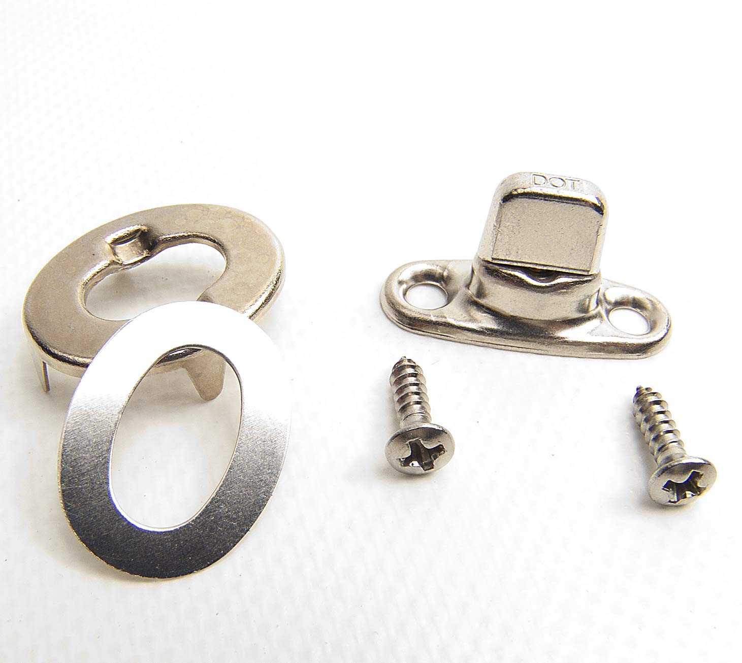 100pcs Stainless Steel Turn Buttons, Eyelets, Clinch Plates & Mounting Screws Kit - Durable Fasteners for Leathercraft, DIY Projects & Industrial Applications