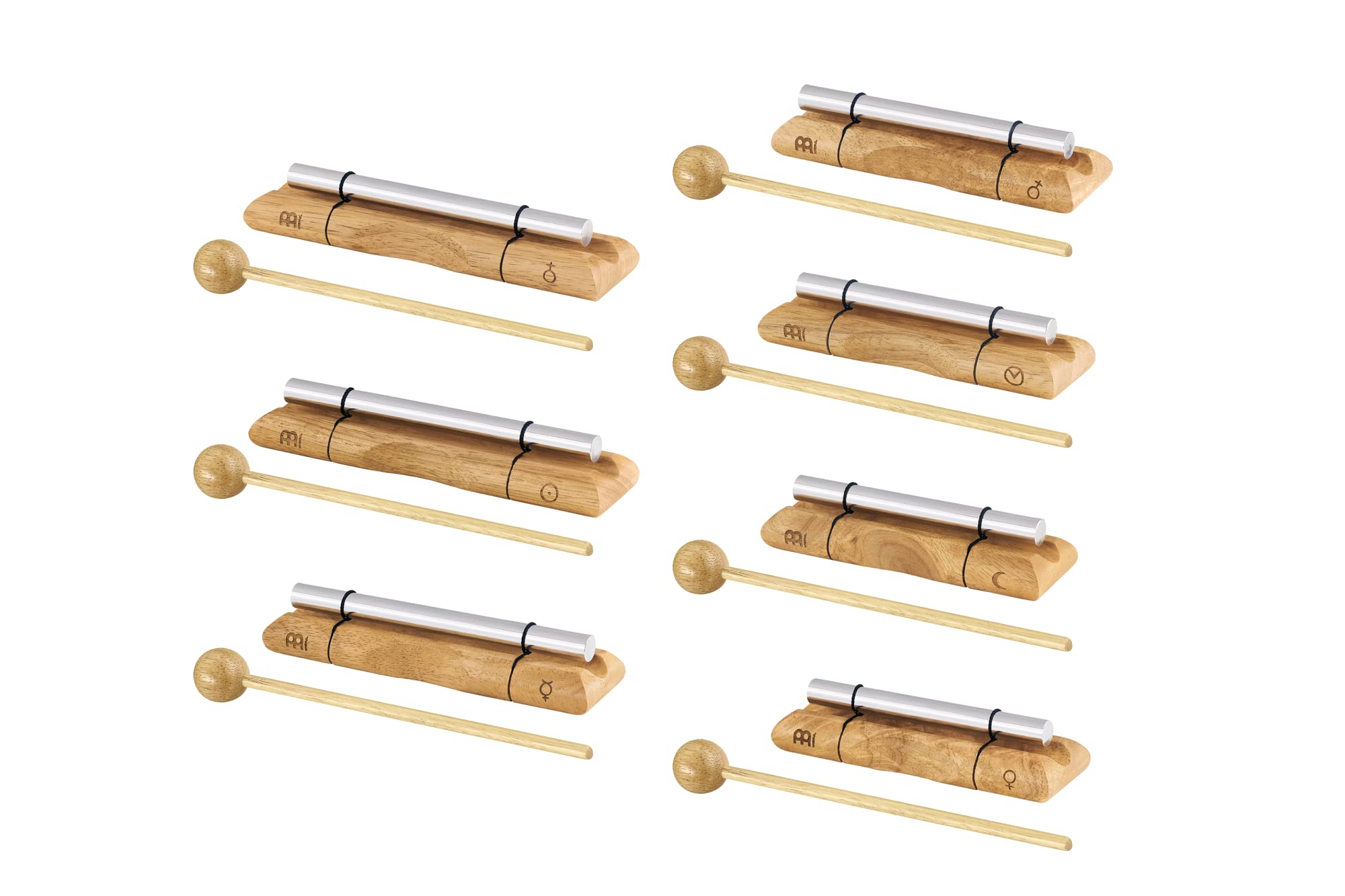 7-Piece Energy Chime Set with Mallets for Meditation, Sound Healing, Yoga & Classrooms - Long Resonance Pure Tone Wind Chimes for Relaxation, Therapy & Spiritual Practices