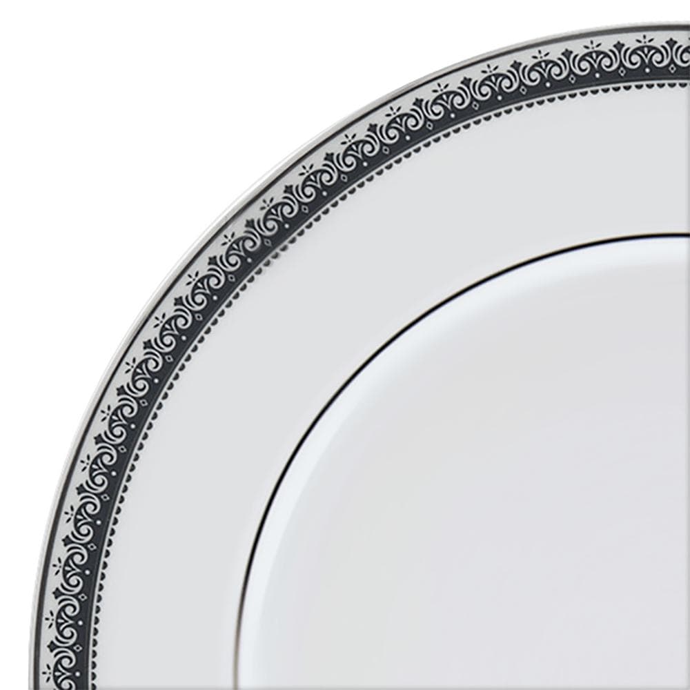 Platinum Crown Cobalt 40-Piece Dinnerware Set - Service for 8 People, Elegant Porcelain Dish Set for Formal Dining, Wedding Registry & Holiday Entertaining