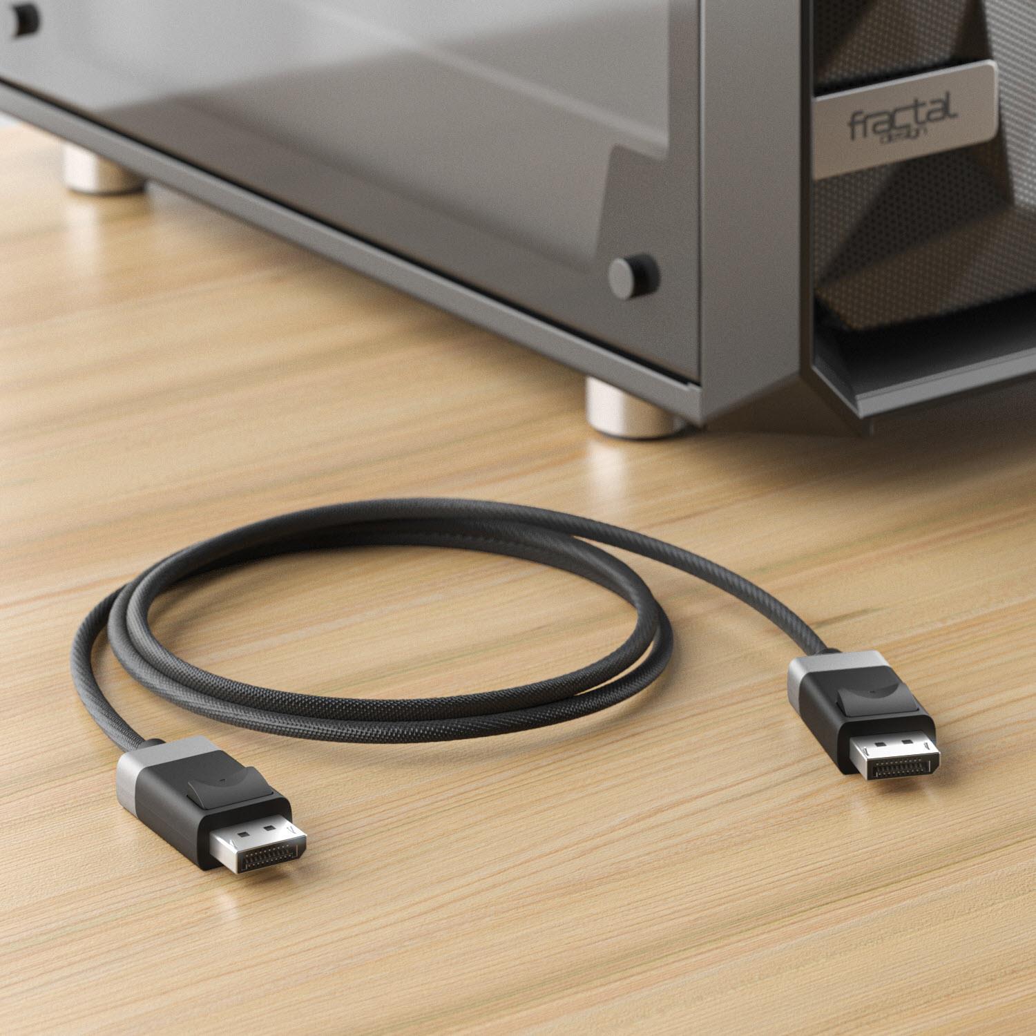 Alogic Fusion DisplayPort Cable 3m (10ft) - 4K 60Hz HDR, Gold-Plated Connectors, Braided Nylon - for Gaming, Home Theater & Office Monitors