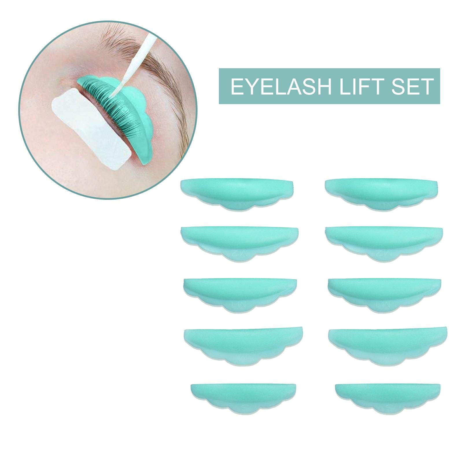 5 Pairs Silicone Lash Lift Rods (S, M, L Sizes) - Professional Eyelash Perming Curler Pads for Lash Lifting & Styling - Perfect for Salon, Spa & Home Use