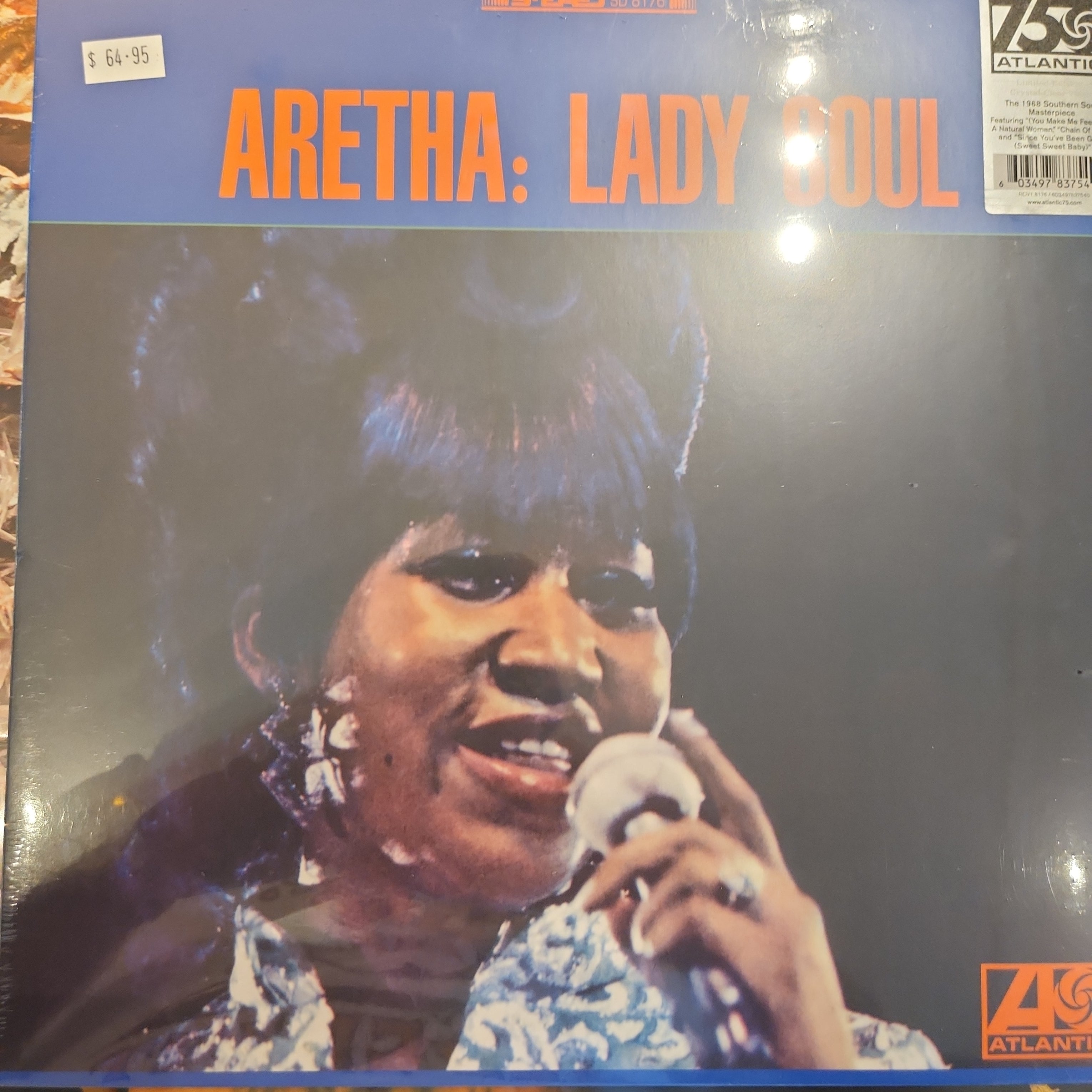 Aretha Franklin - Lady Soul Limited Edition Clear Vinyl LP | Classic Soul Music Record | Perfect for Collectors & Audiophiles | Home Listening & Gift Giving