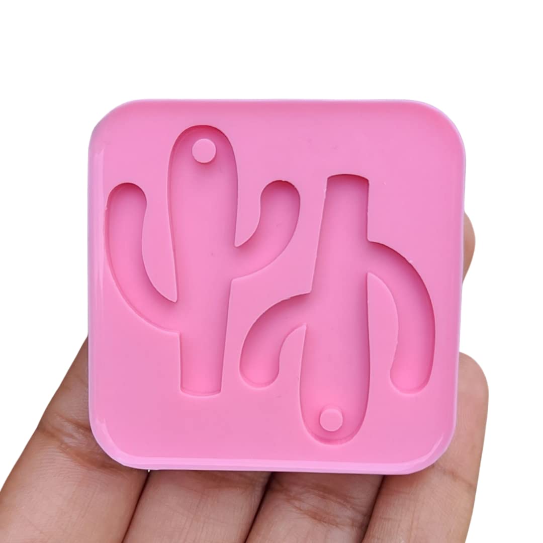 Premium Silicone Cactus Molds for Resin Jewelry Making - DIY Earrings, Keychains & Charms Craft Supplies - Perfect for Handmade Gifts, Home Decor, and Craft Projects