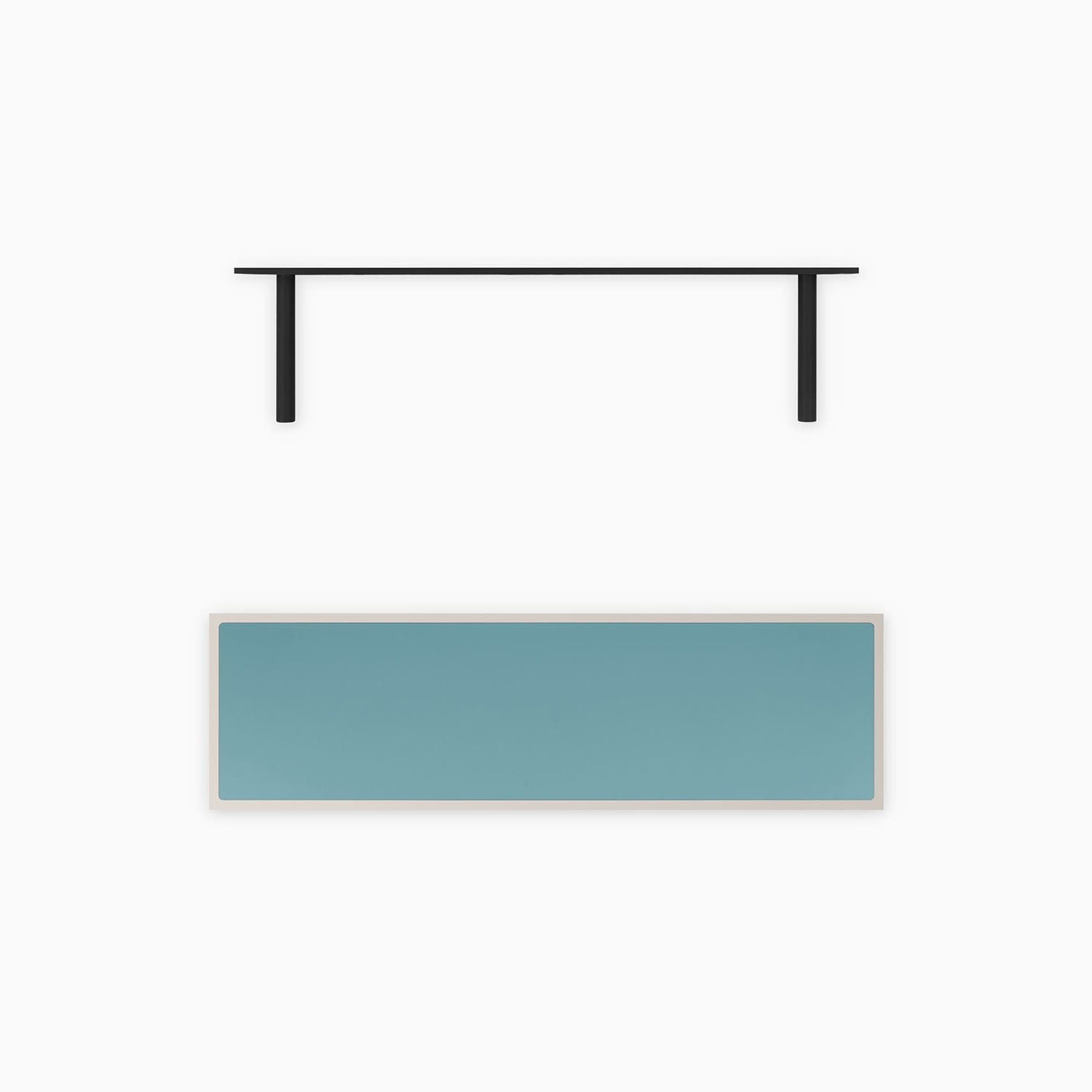 Aksel Inlay Concrete Floating Shelf - Modern Wall Shelves for Living Room, Kitchen, Bathroom & Office Storage & Decor
