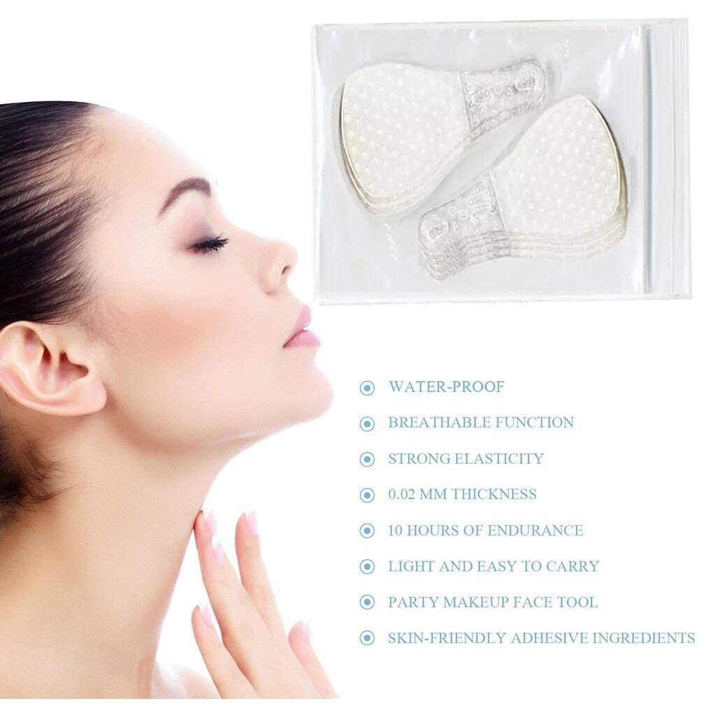 40Pcs Invisible Face Lift Tape - Thin Facial Stickers for Wrinkles, Flabby Skin & V-Shape Lift | Anti-Aging Skin Tightening Scotch | Perfect for Daily Use, Makeup & Special Occasions