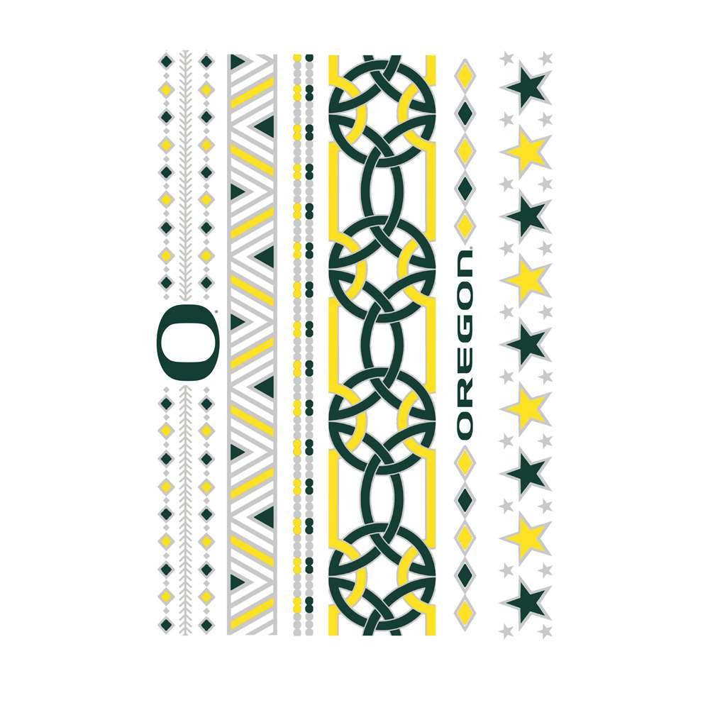Oregon Ducks Temporary Tattoos - Waterproof Sports Jewelry for Game Day, Fan Events & School Spirit - Duck Team Pride Accessories