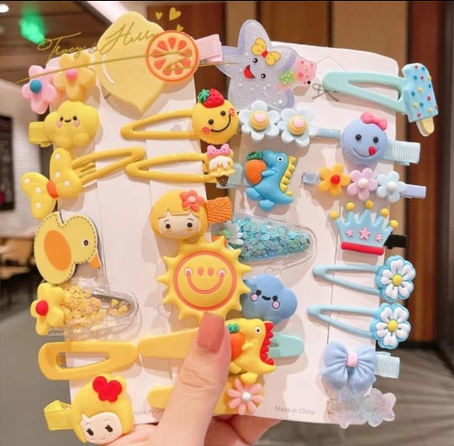 Girlish Unicorn Hair Clips Set - 14 Pcs Korean Style Metal Hair Barrettes for Girls, Women & Kids | Perfect for School, Parties & Daily Hair Accessories