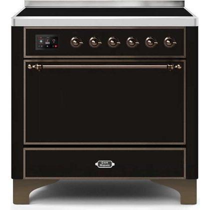 ILVE 36 Inch Majestic II Series Induction Range with 5 Burners & 3.5 cu. ft. Oven - TFT Display, Solid Door (UMI09QNS3) - Perfect for Modern Kitchens, Home Chefs & Professional Cooking