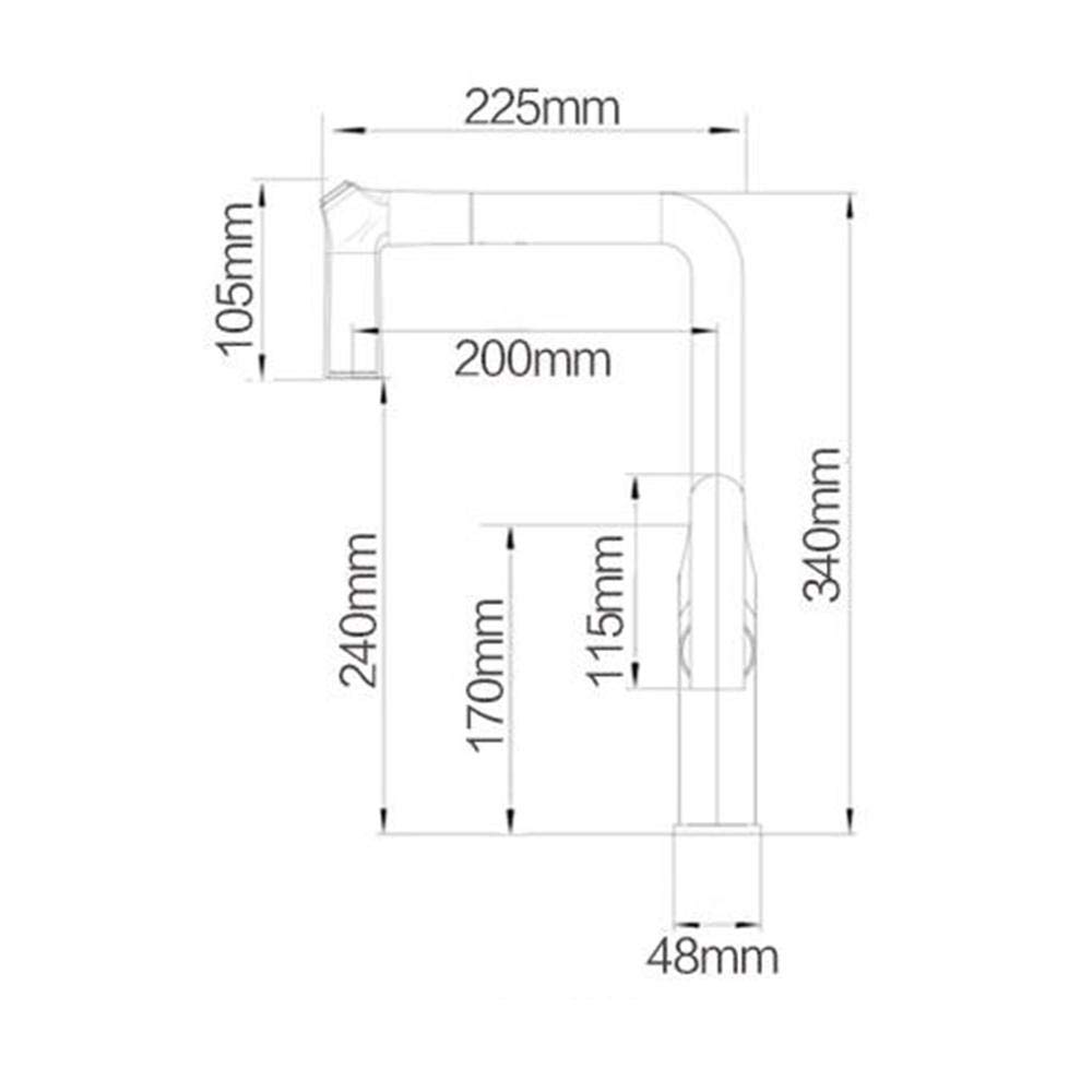 Black Pull Down Kitchen Faucet with Dual Spray Modes - Brass Hot & Cold Rotatable Sprayer, Telescopic Sink Faucet for Modern Kitchens | Perfect for Washing Dishes, Filling Pots & Cleaning Countertops