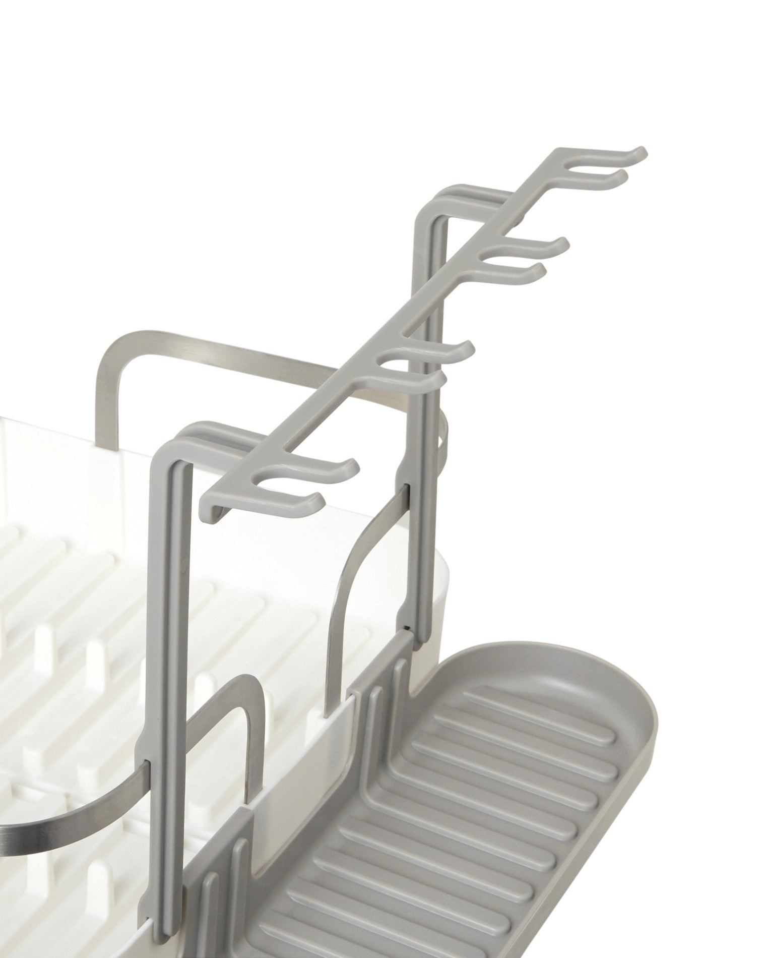 Stainless Steel Dish Drying Rack with Knife Holder & Utensil Storage - Space Saving Kitchen Organizer for Countertop, Sink, or Cabinet - Perfect for Small Apartments & RVs