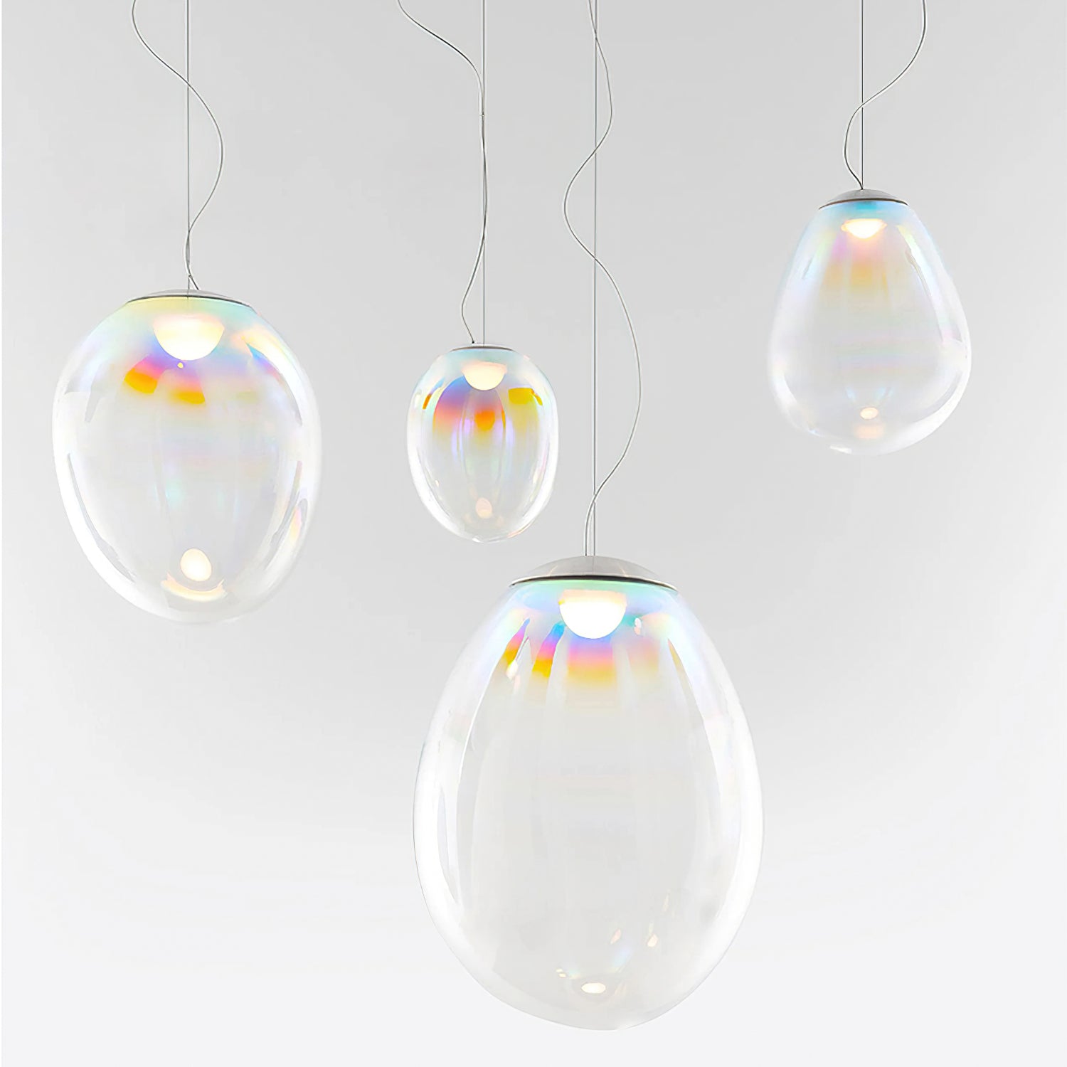 Elegant Nebula Glass Pendant Light - Modern Ceiling Lighting Fixture for Dining Room, Kitchen Island & Bedroom Decor