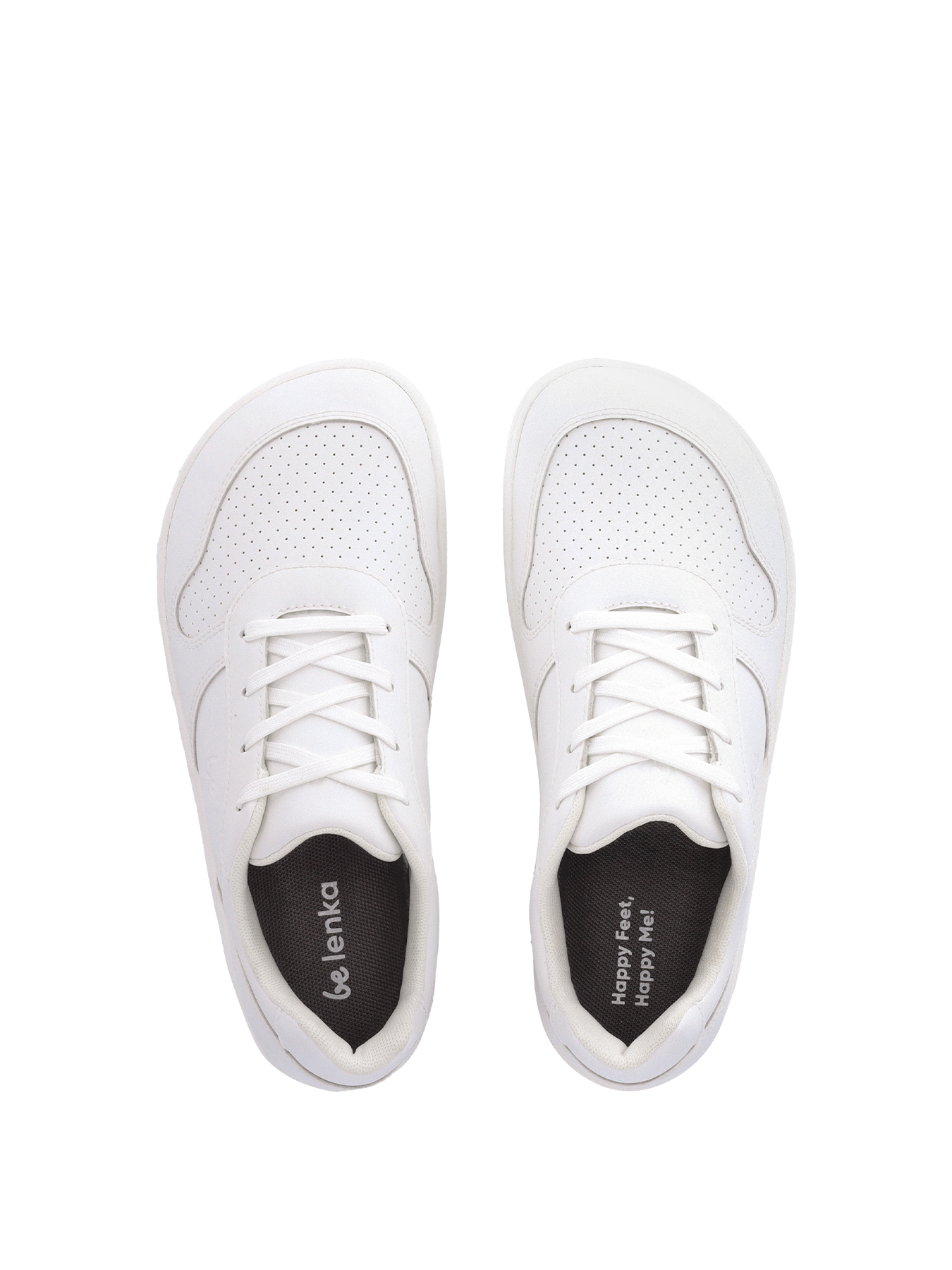 Be Lenka Scoot Junior Kids Barefoot Sneakers - All White | Lightweight & Flexible for Active Play & Outdoor Adventures