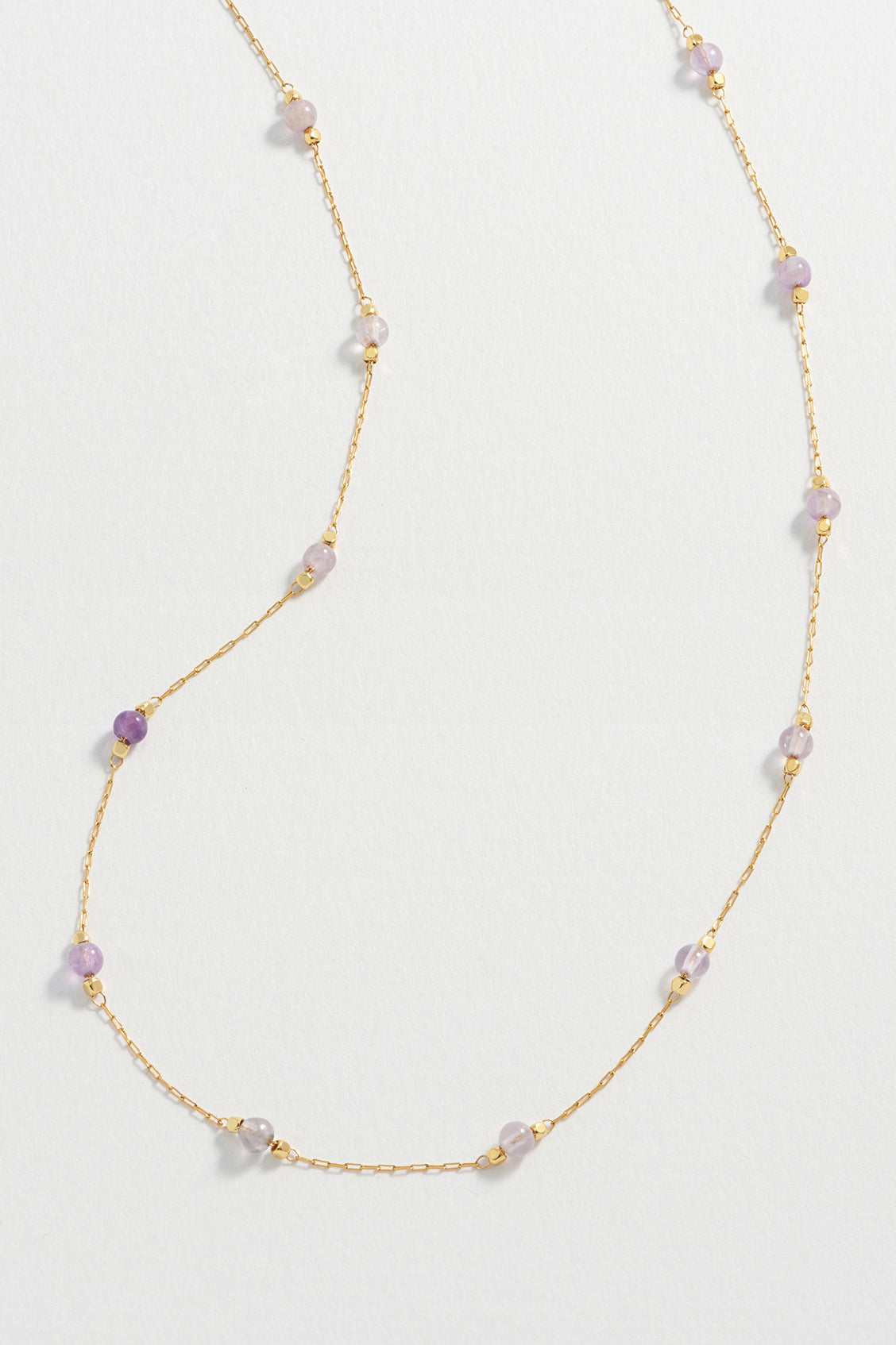 Natural Amethyst Gemstone Bead Necklace for Women - Healing Crystal Jewelry for Stress Relief & Positive Energy - Perfect for Meditation, Yoga & Spiritual Wellness
