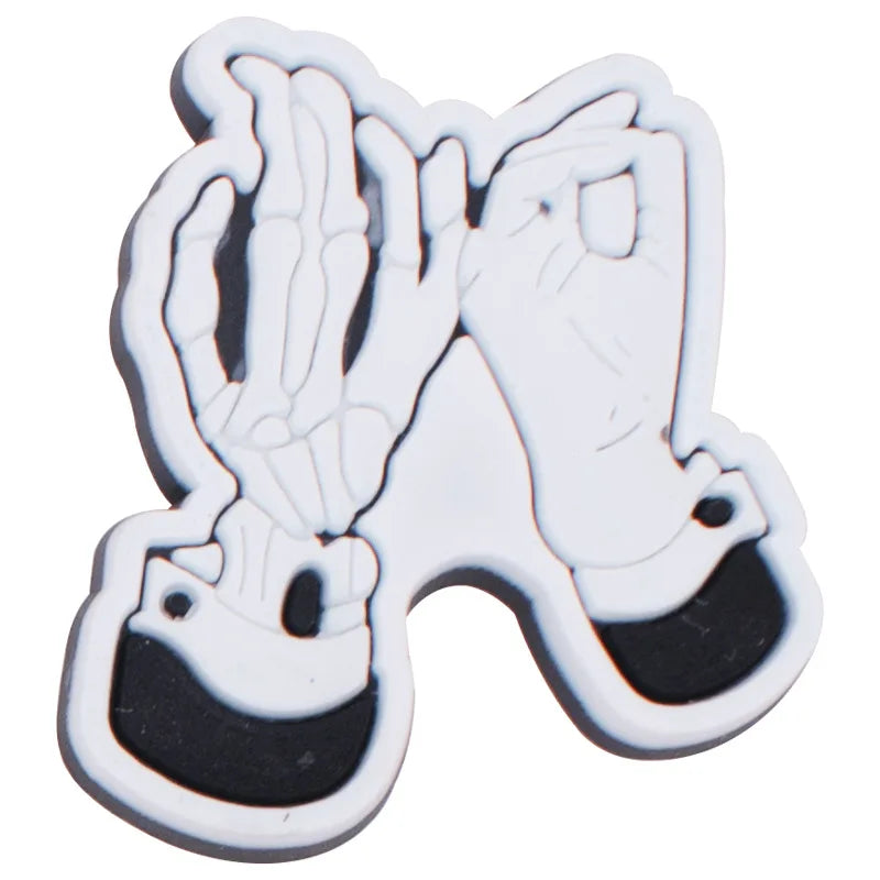1pc Black Crocs Charms Shoe Accessories - Halloween Decorations, Jeans & Sandals Buckle for Women, Men & Kids | Perfect for DIY Customization & Fashion Statement