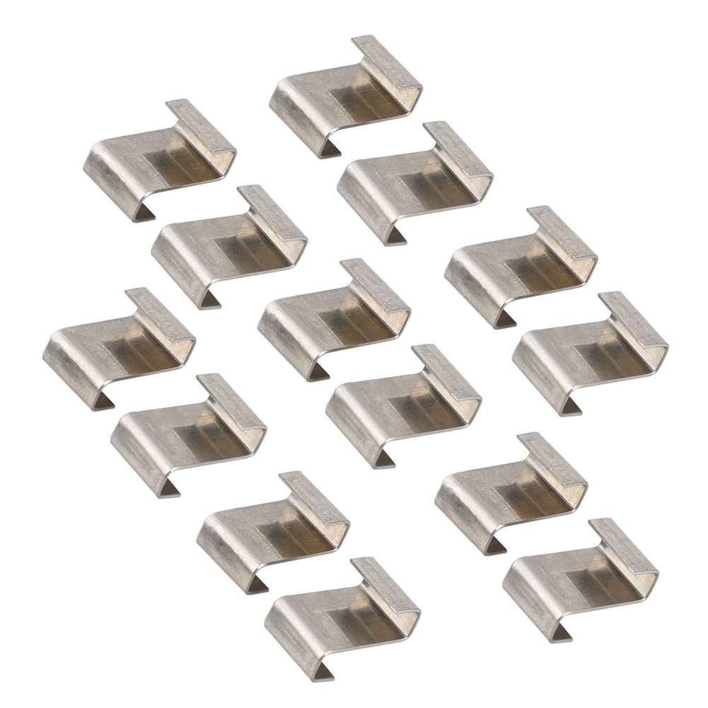 60-Piece Stainless Steel Z-Type Greenhouse Glazing Clips - Heavy Duty Glass Pane Fixing Clamps for Greenhouse, Shed & DIY Projects (Silver) - Secure Greenhouse Panels, Windows & Wire Mesh