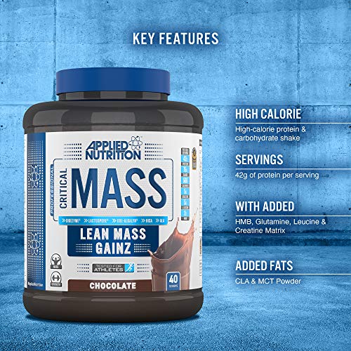 Applied Nutrition Critical Mass Professional Weight Gainer - 2.4kg (5.3lb) with 16 Servings | Muscle Building & Recovery Supplement for Bodybuilding, Fitness & Post-Workout