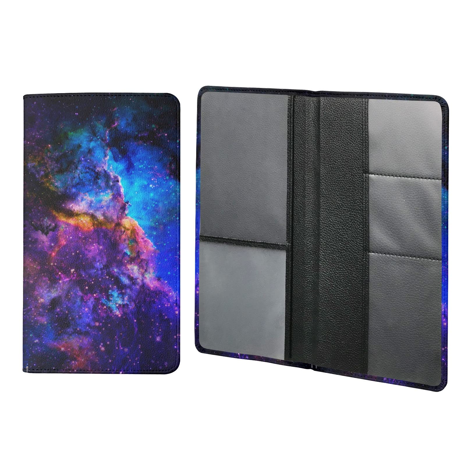 Dreaweet PU Leather Galaxy Space Car Insurance & Registration Card Holder - Organizer for ID, Driver License, Credit Cards & Documents - Perfect for Car, Travel & Daily Use