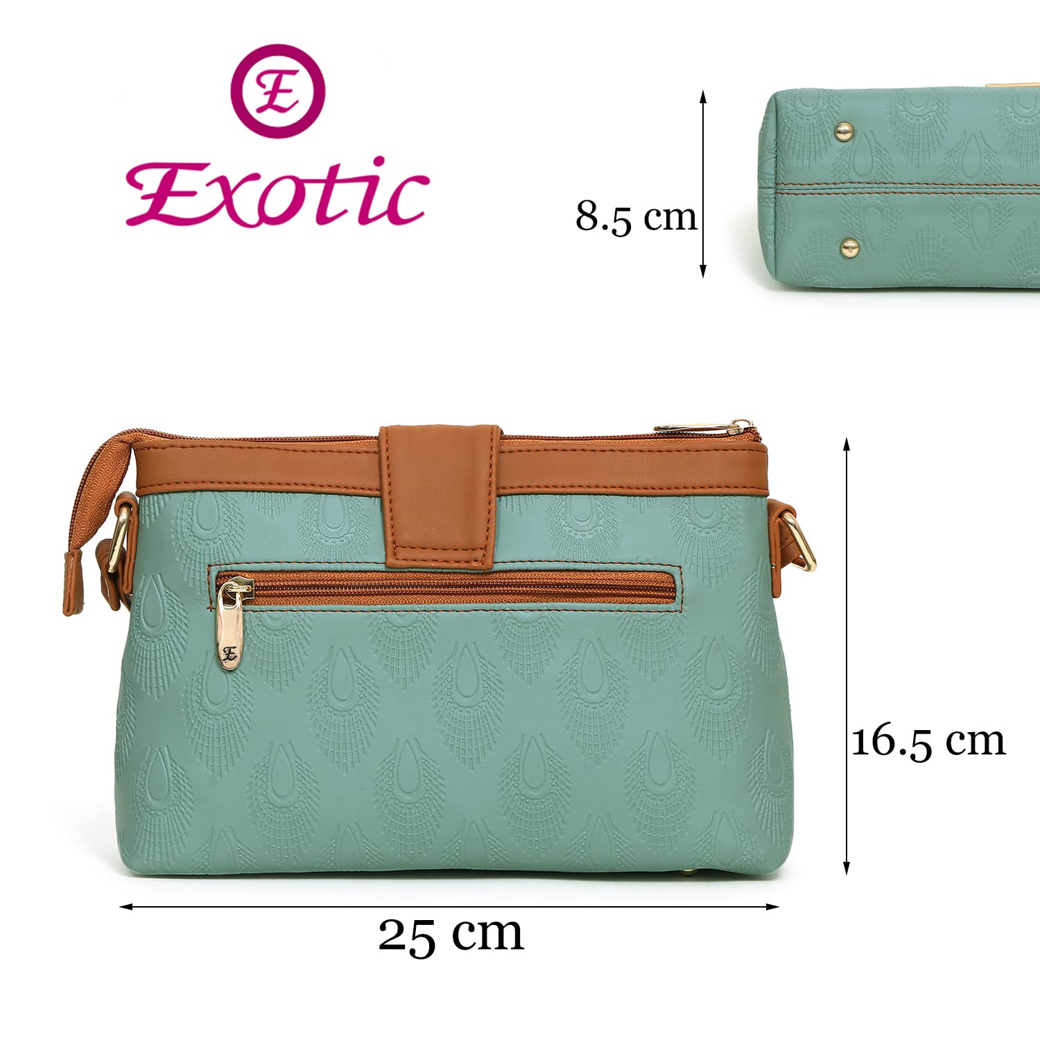 Stylish Crossbody Sling Bag for Women & Girls - Trendy Embossed Design, Lightweight & Adjustable Strap - Perfect for Travel, Shopping & Everyday Use