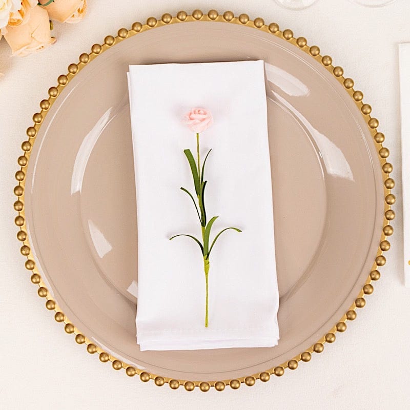 5 Premium 20x20 Inch Scuba Polyester Dinner Napkins - Soft & Absorbent for Fine Dining, Weddings & Formal Events