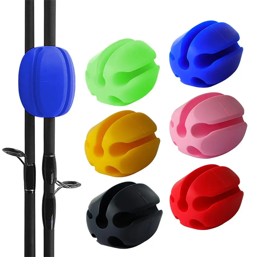 6-Piece Silicone Fishing Rod Holder Set - Durable, Non-Slip Boat & Kayak Fishing Accessories for Secure Rod Storage | Perfect for Saltwater & Freshwater Fishing Trips