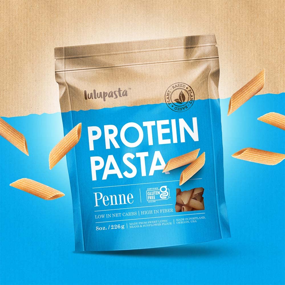 High Protein Pasta - 19g Protein, Lupin & Sunflower Flour, 4g Net Carbs, Gluten Free, Keto & Low Carb Friendly (Penne, 5 Pack) | Perfect for Keto Diet, Weight Loss & Healthy Meal Prep