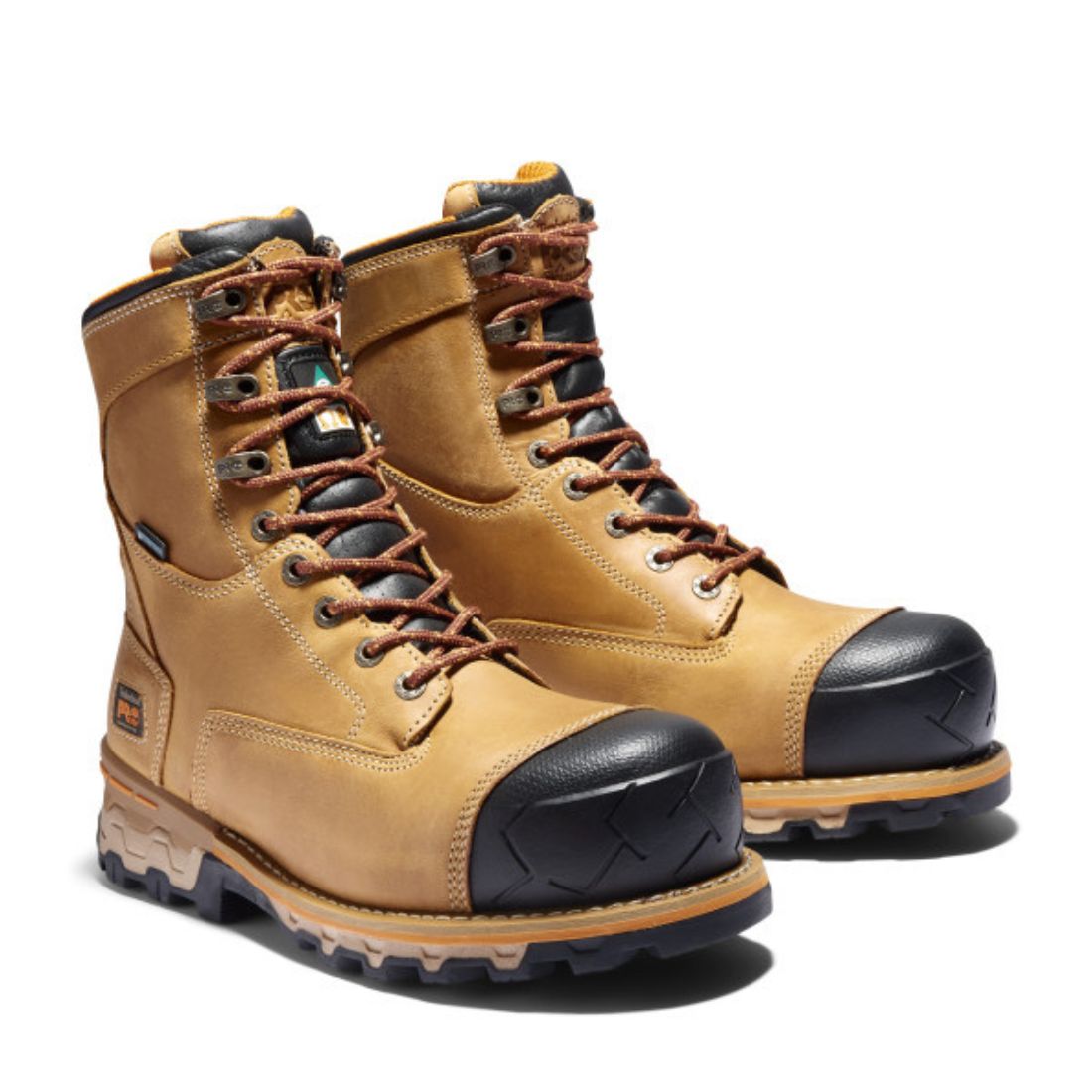 Timberland PRO Boondock Men's 8 Inch Waterproof Work Boots with Composite Safety Toe - TB0A21B7231 - Durable Construction for Outdoor Work, Hiking & Industrial Safety