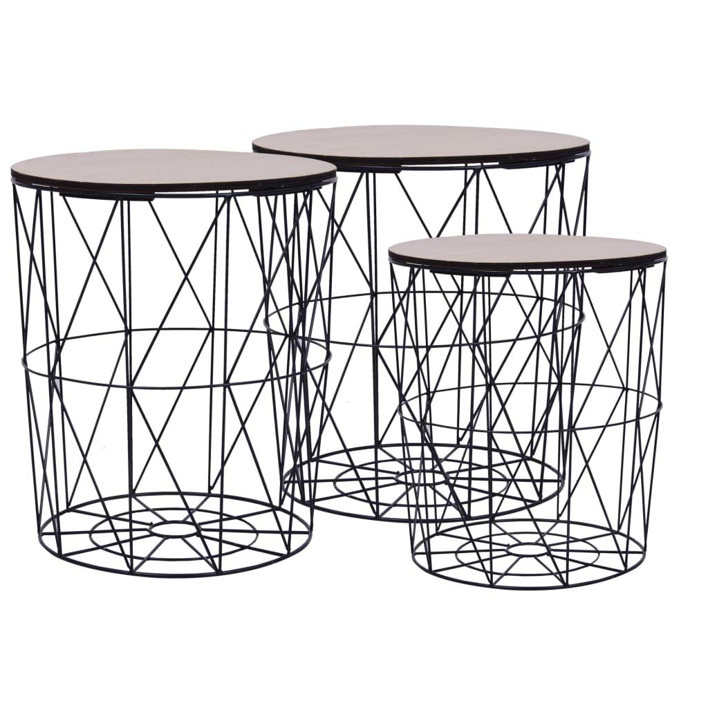 CHARMMA 3-Piece Coffee Table Set - Modern Black Living Room Furniture for Small Spaces | Perfect for Apartments, Condos & Home Decor