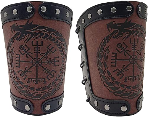 Jormungandr Leather Arm Armor-brown(2pcs)