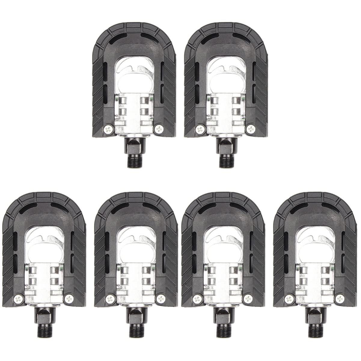 BESPORTBLE 2 Pairs Mountain Bike Pedals - Durable Metal Bicycle Pedals for Road & MTB Cycling - Perfect for Folding Bikes, Commuting & Outdoor Adventures
