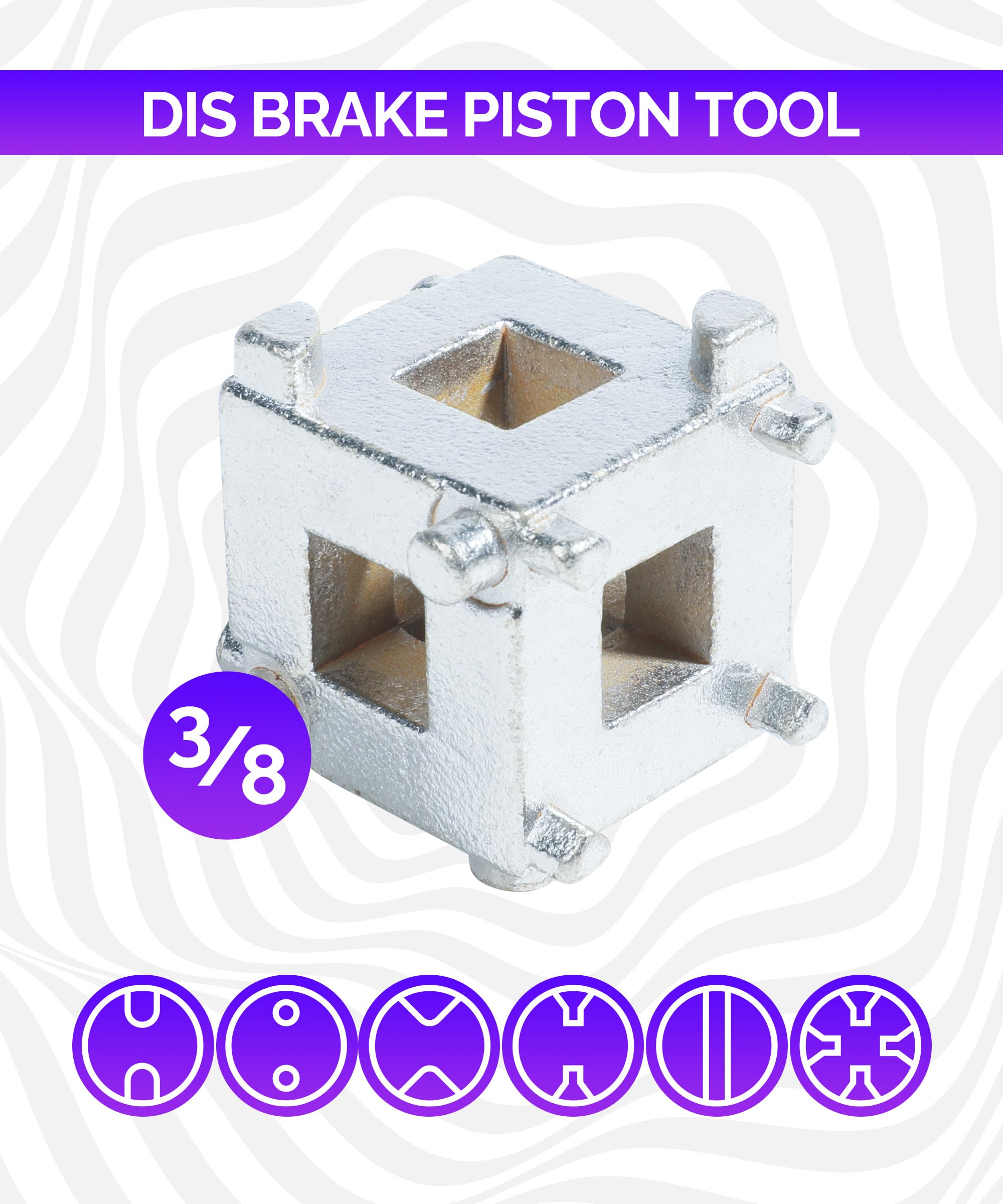 RACOONA Brake Caliper Compression Tool - 3/8