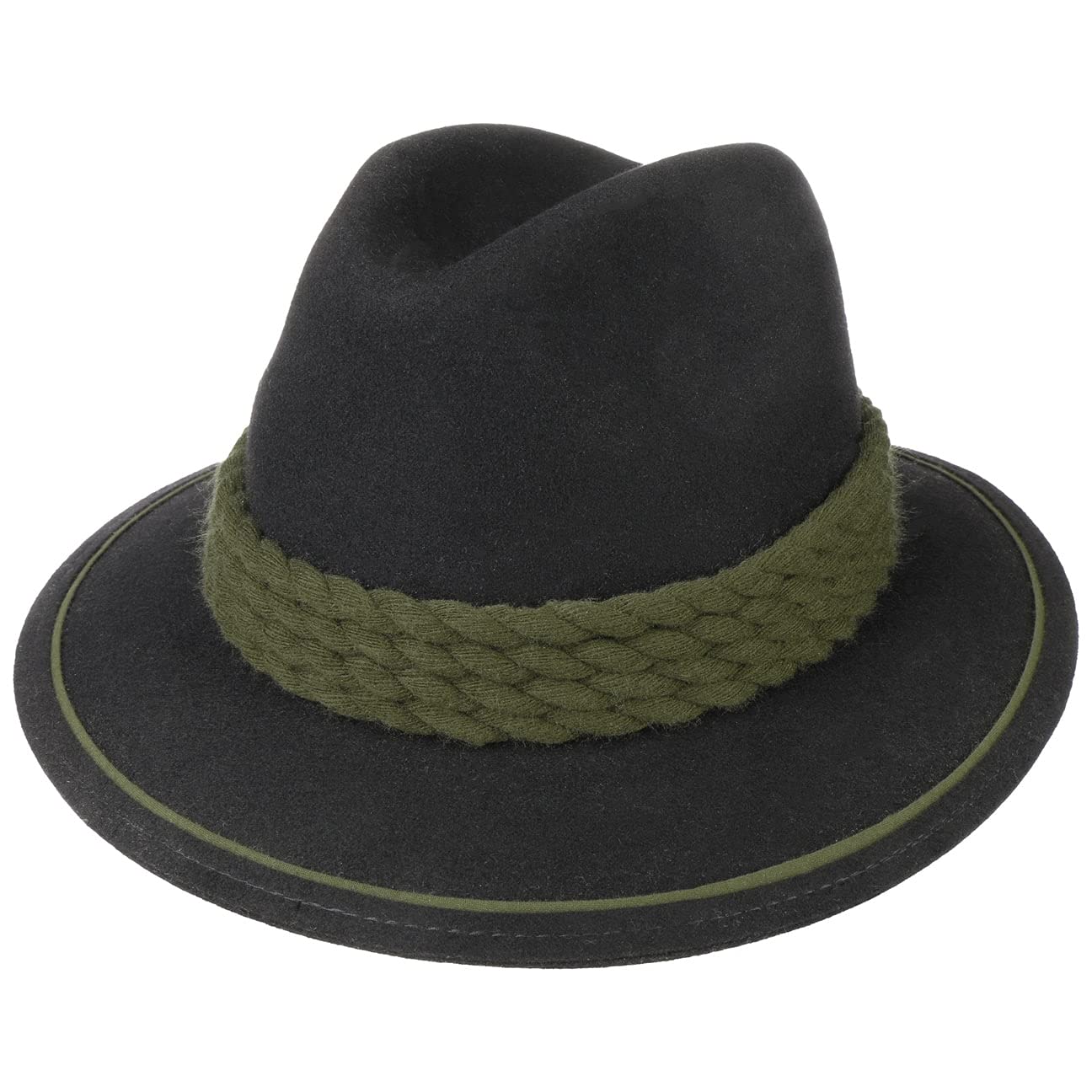 Lierys Authentic Tyrolean Hat for Men - Traditional Alpine Wool Fedora - Made in EU - Perfect for Oktoberfest, Hiking & Winter Fashion