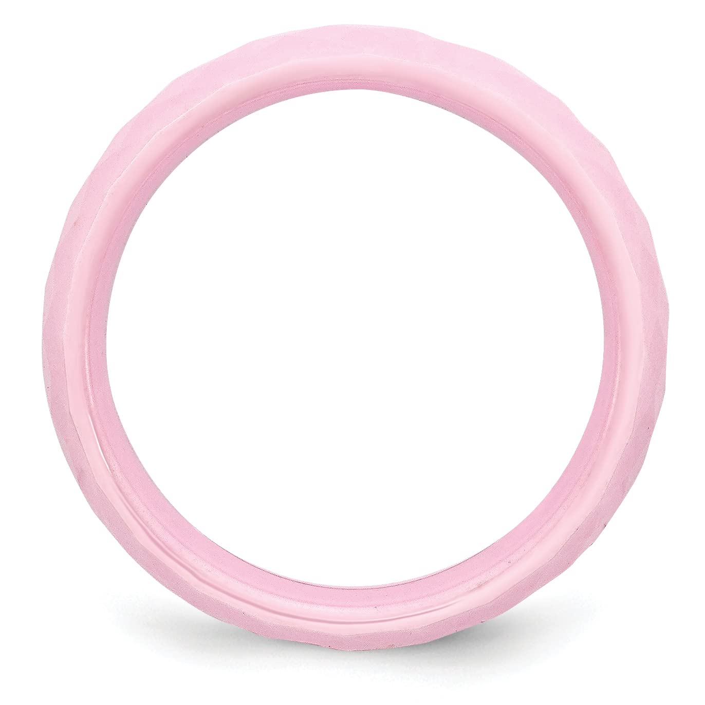 IceCarats 6mm Ceramic Pink Plain Classic Wedding Band Ring for Women - Elegant & Durable for Engagement, Anniversary, and Everyday Wear