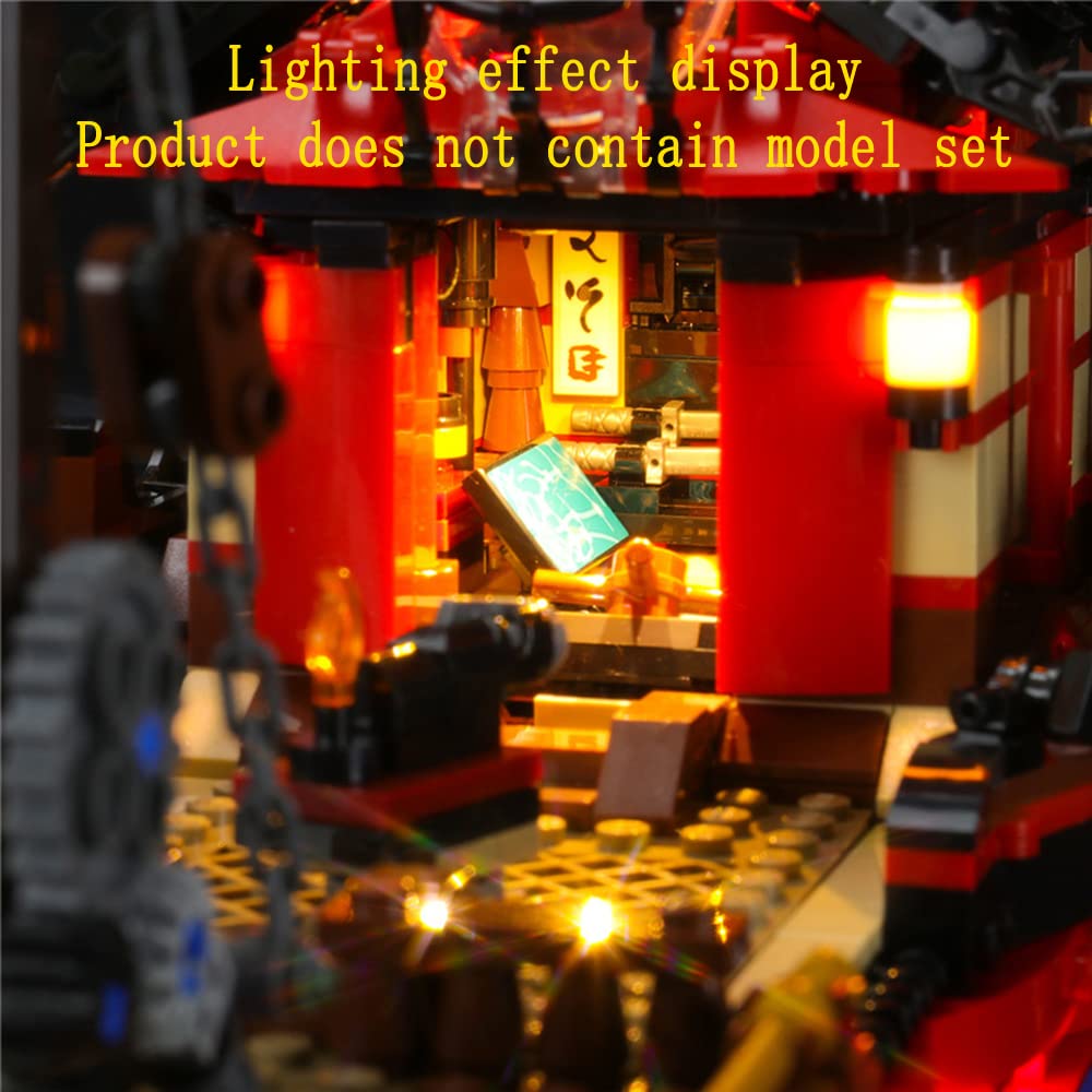 GEAMENT LED Light Kit for Lego Ninjago Destiny's Bounty 71705 - Compatible with Ninja HQ Building Set (Brick Model Not Included) - Perfect for Display, Night Light & Lego Fan Collections