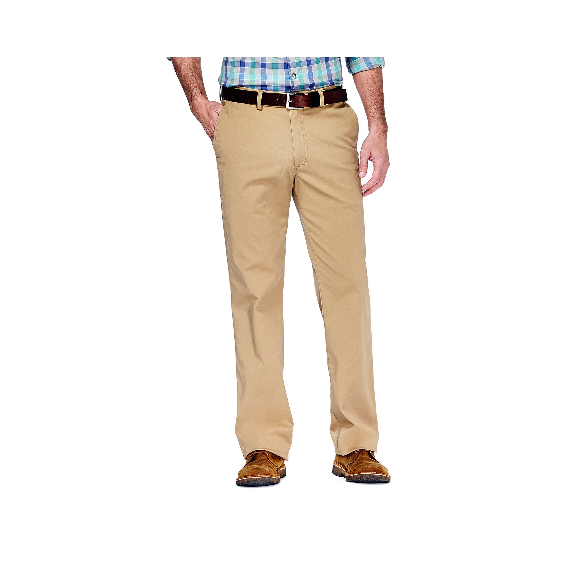 Haggar Men's Fashion Chino Pants - Classic Fit, Regular & Big & Tall Sizes | Comfortable Dress & Casual Wear for Office, Business & Everyday Use