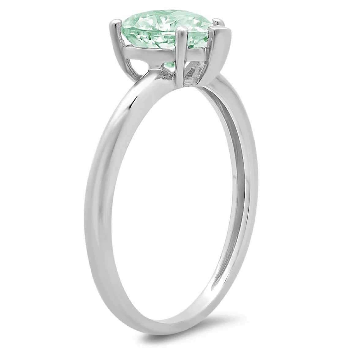 2 CT Heart Green Moissanite Engagement Ring - Vintage Antique Wedding Bridal Ring with Halo Accent in Gold/Silver - Perfect Anniversary Gift for Her - Ideal for Proposals, Weddings & Special Occasions