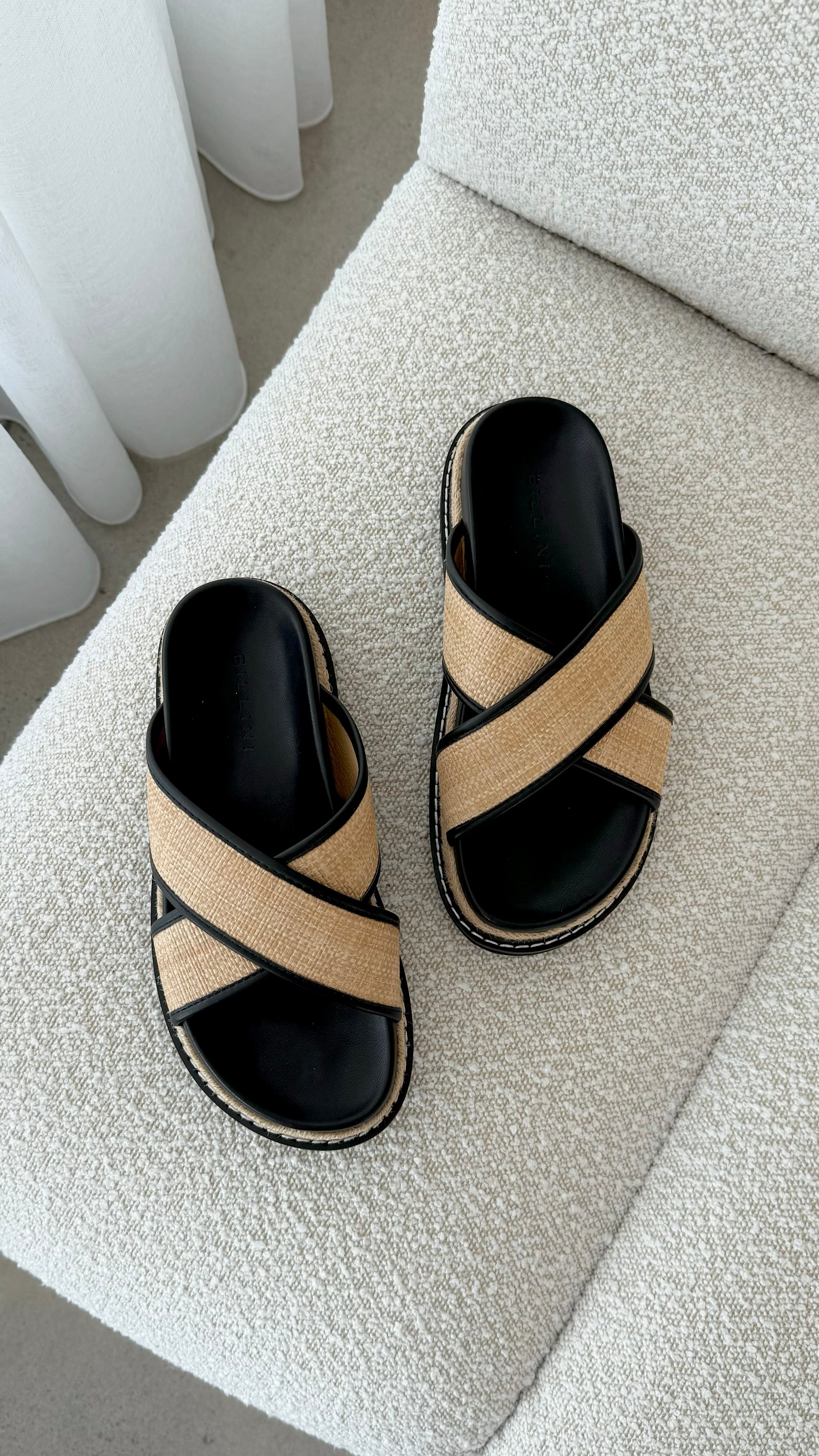 Aysha Slide Sandals - Natural Raffia Women's Summer Beach Slides | Comfortable & Stylish for Pool, Vacation, and Casual Outings