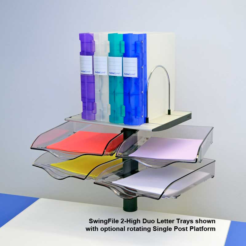 SwingFile Letter Trays - 2 Pack High Capacity Desktop Organizer for Office, Home, or School - Perfect for Mail, Documents, and Paperwork Organization