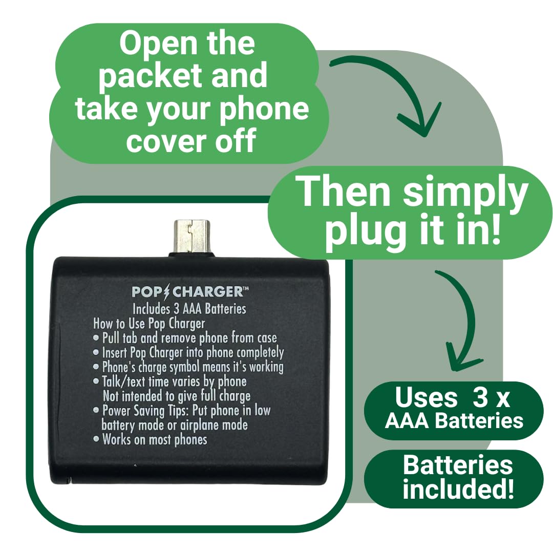 Portable Emergency Charger for Android Phones - Fast Charging Power Bank for Travel, Camping & Outdoor Activities