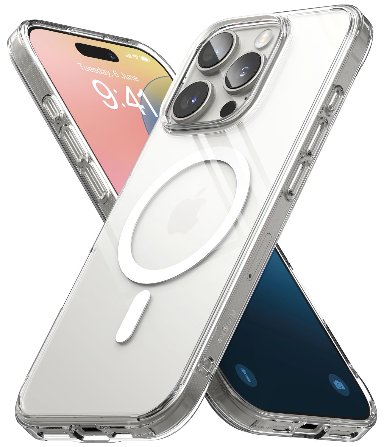 Ringke Fusion Magnetic Clear Case for iPhone 16 Pro Max | Magsafe Compatible Shockproof TPU Bumper | Transparent Protective Phone Cover for Women & Men | Perfect for Daily Use, Travel & Outdoor Activities