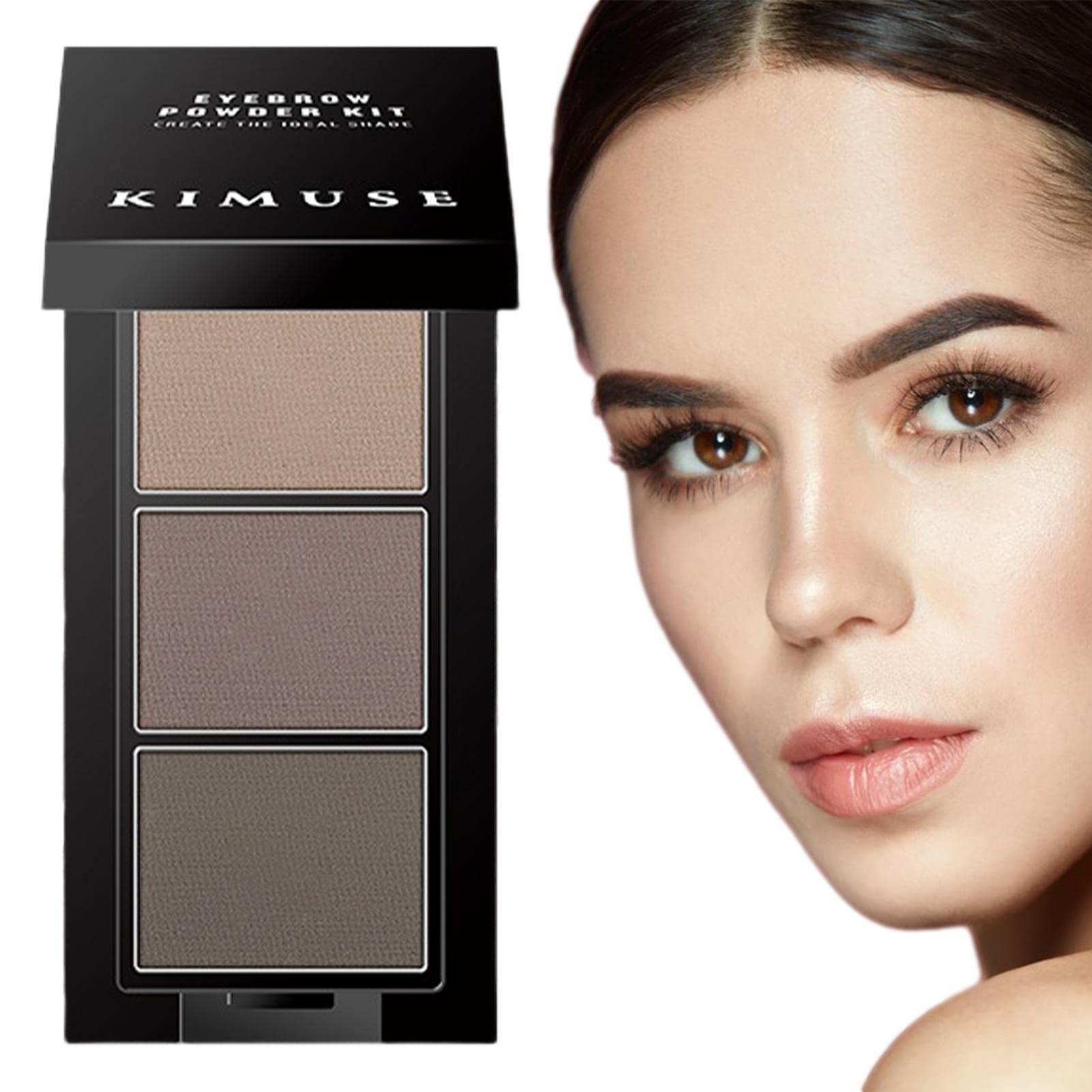 Waterproof Eyebrow Tint Powder Set - 3 Natural Shades for Women with Double-Ended Brush, Smudge-Proof & Long-Lasting Brow Makeup Kit for Daily Use, Special Occasions & Professional Makeup Looks