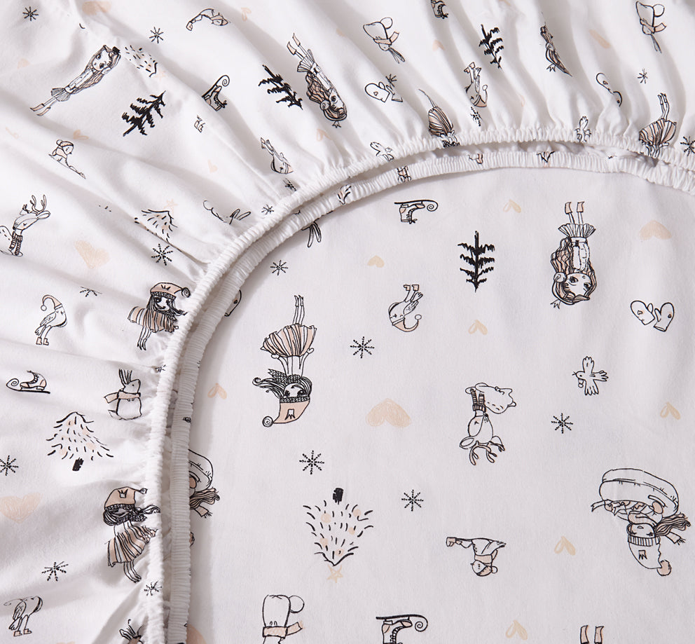 Soft Flannel Printed Princess Joy Sheet Set - 4-Piece Bedding Set for Girls, Twin/Full/Queen Size - Cozy & Warm for Winter Nights, Kids Room Decor, Birthday Gift Idea