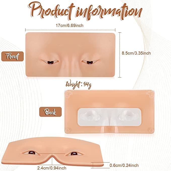 Professional Silicone Makeup Practice Face Board - Realistic Skin Texture for Eyeshadow, Eyeliner & Makeup Training - Perfect for Beauty Students & Beginners (Home & Salon Use)